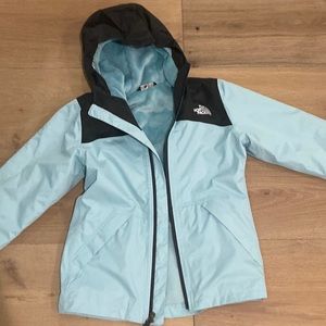 Girls north face water repellent shell jacket